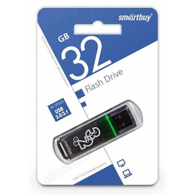 Память USB  32GB SmartBuy Glossy Dark Grey (SB32GBGS-DG)-1