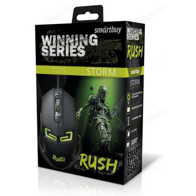 Мышь Smartbuy RUSH Storm черная SBM-916G-K/ 40 игровая-2
