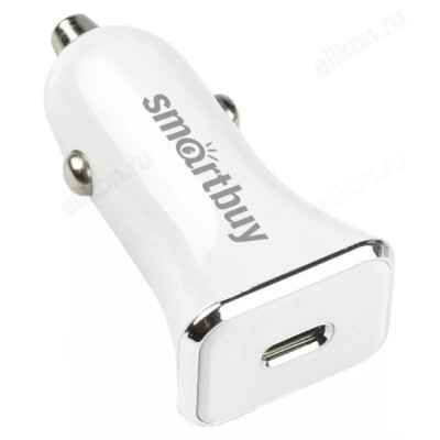 Зарядное устройство АЗУ SmartBuy TURBO PD SBP-1080C белое автомобильное