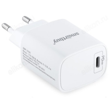 Зарядка сетевая SmartBuy Power Delivery, 4 А, 1 Type C, 20 Вт