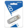 память USB   8GB SmartBuy V-Cut Silver (SB8GBVC-S)