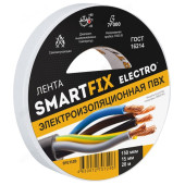 Изолента 15мм*20м 150 мкм SmartFix ELECTRO SFE152B белая