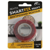 Лента монтажная 1,9*150см SFV1915T сверхсильная W-con SmartFix HEAVY, прозрачная/36 Лента монтажная 1,9*150см SFV1915T сверхсильная W-con SmartFix HEAVY, прозрачная/36