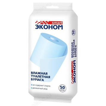 Бумага туалетная влажная SMART эконом 50шт