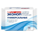 Салфетки влажные Smart эконом очищающие универсальные 60шт