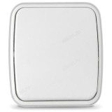 Выключатель 1-клавишный СОЮЗ Электра белый еврослот 0001