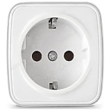 Розетка встраиваемая с/з СОЮЗ 1 гнездо Электра белая еврослот 0012