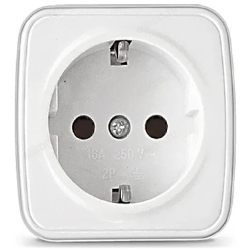 Розетка встраиваемая с/з СОЮЗ 1 гнездо Электра белая еврослот 0012