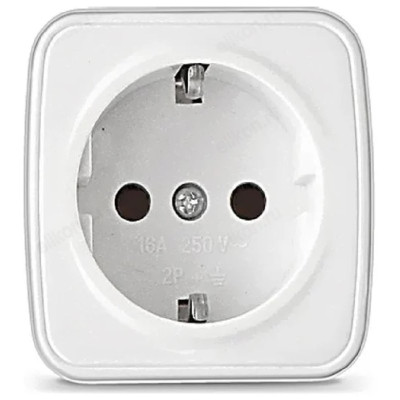 Розетка встраиваемая с/з СОЮЗ 1 гнездо Электра белая еврослот 0012