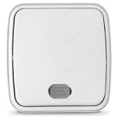 Выключатель 1-клавишный СОЮЗ Электра с подсветкой белый еврослот 0019