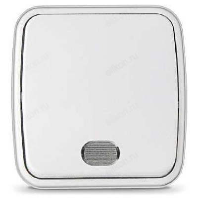 Выключатель 1-клавишный СОЮЗ Электра с подсветкой белый еврослот 0019