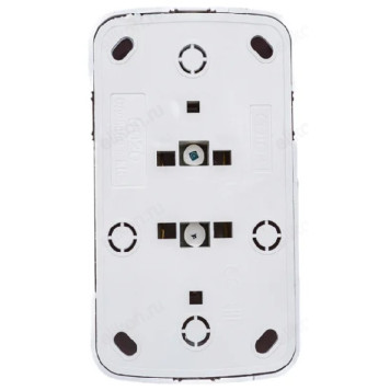 Розетка двойная с заземлением СОЮЗ Электра белая еврослот 0020-4