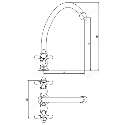 Смеситель для кухни СоюзКран SK01-T204 567-063-5