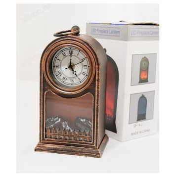Часы настольные с камином SP-14 27*15-2