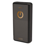 Power Bank 20000 mAh Micro USB - USB, 2.1A Perfeo SPLASH, Black