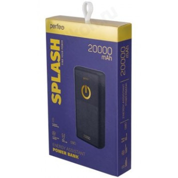 Power Bank 20000 Perfeo SPLASH, 20000 mAh, черный-2