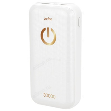 Power Bank 30000 Perfeo SPLASH, 30000 мАч, белый