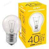 Лампа накаливания Е27 40W СТАРТ ДШ шар прозр.