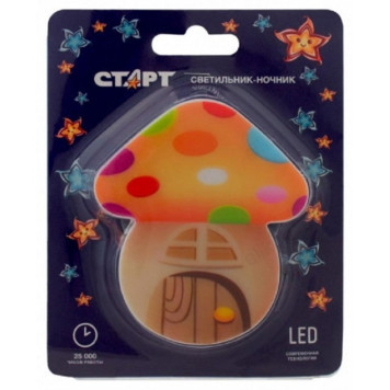 Ночник Старт NL 3LED (Гриб-домик оранжевый)-1