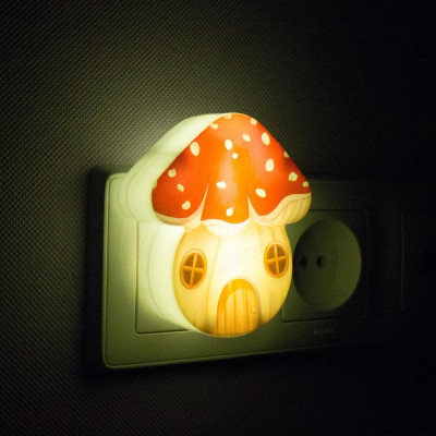 Ночник Старт NL 3LED Гриб-домик красный С/156571-4