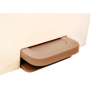 Ведро для мусора с педалью STEP 15л кофейный-1