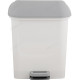Ведро для мусора с педалью STEP 15л белый