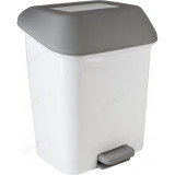 Ведро для мусора с педалью STEP 15л белый