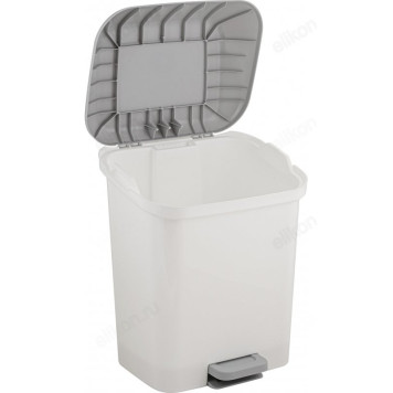 Ведро для мусора с педалью STEP 15л белый-2