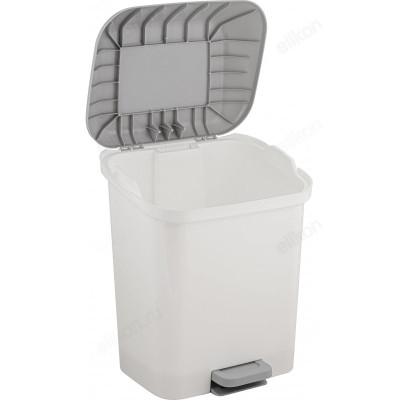 Ведро для мусора с педалью STEP 15л белый-2