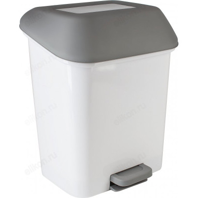 Ведро для мусора с педалью STEP 15л белый