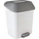 Ведро для мусора с педалью STEP 15л белый