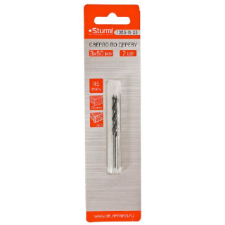 Сверло спиральное по дереву Sturm! 1055-11-03