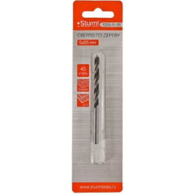 Сверло спиральное по дереву Sturm! 1055-11-05