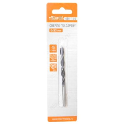 Сверло спиральное по дереву Sturm! 1055-11-06