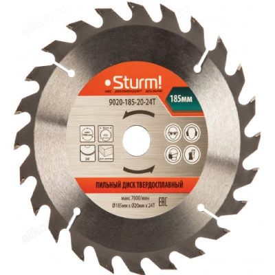 Диск пильный Sturm  9020-185-20-24T
