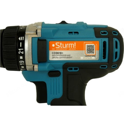 Дрель-шуруповерт аккумуляторная STURM! CD3618+-8