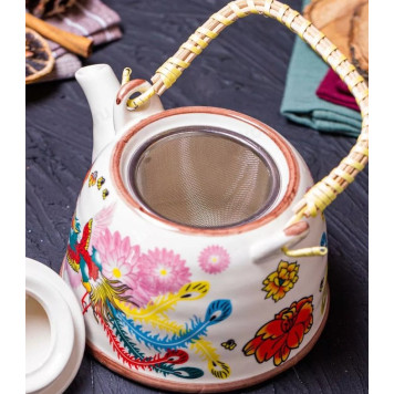 Чайник заварочный TP-090/234 900 мл. плетёная ручка-1