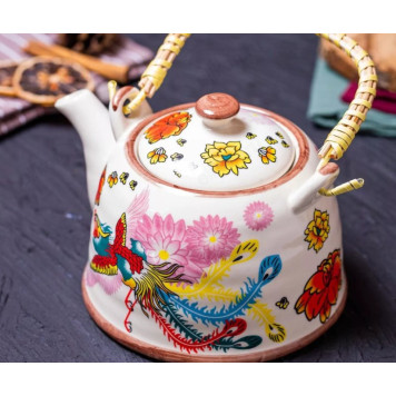 Чайник заварочный TP-090/234 900 мл. плетёная ручка