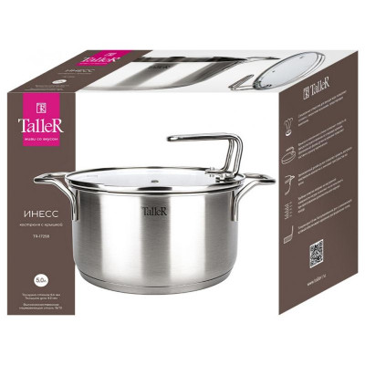Кастрюля (5.0л) Инесс TALLER TR-17258-4