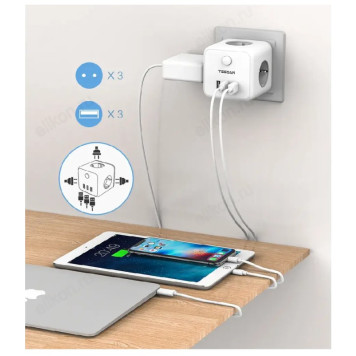 Фильтр сетевой TESSAN TS-301-DE black-1