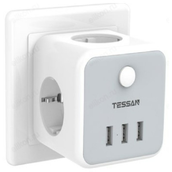 Фильтр сетевой TESSAN TS-301-DE grey