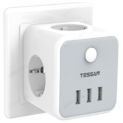 Фильтр сетевой TESSAN TS-301-DE grey