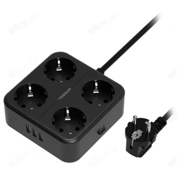 Фильтр сетевой TESSAN TS-302 black