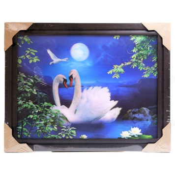 Картина 5D DS835/160 №160 36*46 "Лебединая пара"