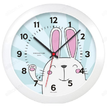 Часы настенные Тройка 11110031, пластик, белые