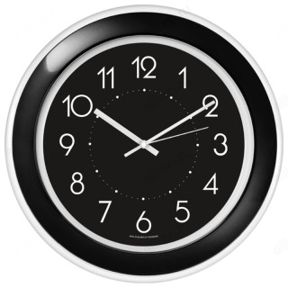 Часы настенные Тройка 122201202, пластик, белые / черные
