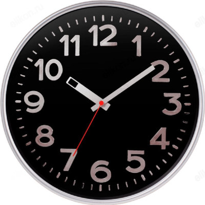 Часы настенные Тройка 78777782, пластик, серебристые