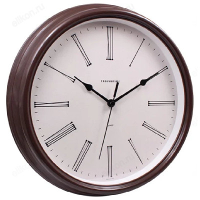 Часы настенные Тройка 88884890, пластик, черные