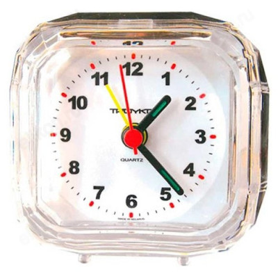 Будильник ТРОЙКА БЭМ-02.008, прозрачный