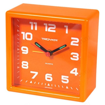 Будильник ТРОЙКА БЭМ-08.51.851, оранжевый
